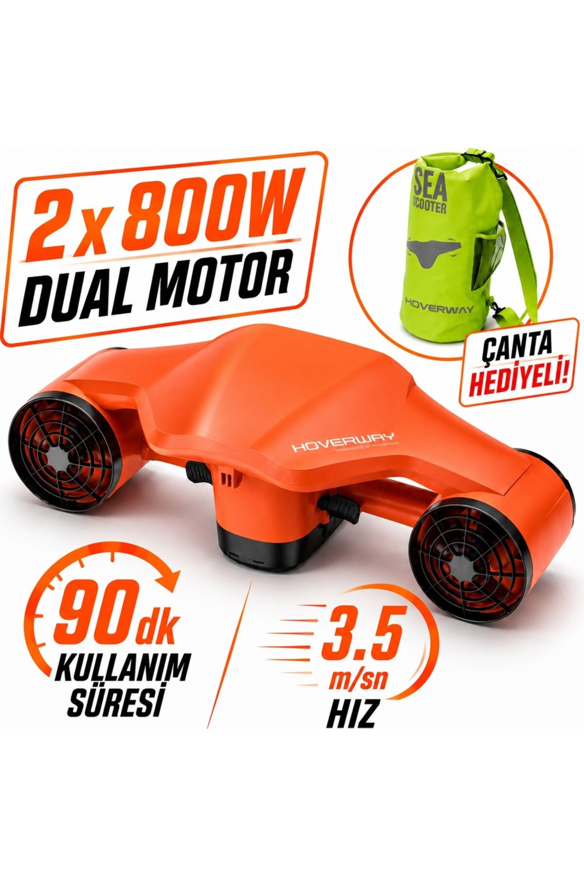 その他 HEALTH WAVE GOLD SUYAYAKA D.C. Version HOVERWAY Su Altı Elektrikli Deniz Scooter Çift Motor 40m Dalış 3