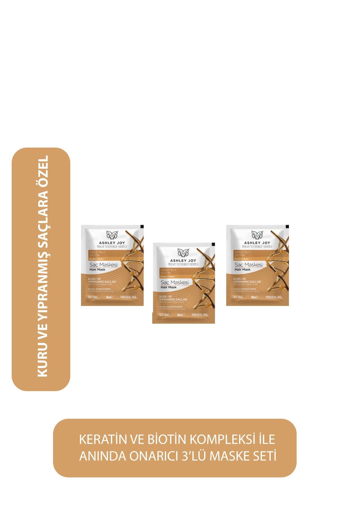 Kuru Ve Yıpranmış Saçlara Özel Onarıcı Saç Maskesi 30 ml 3 Adet Avantajlı Set — AJ.10.00030 — تصویر 3 از 3