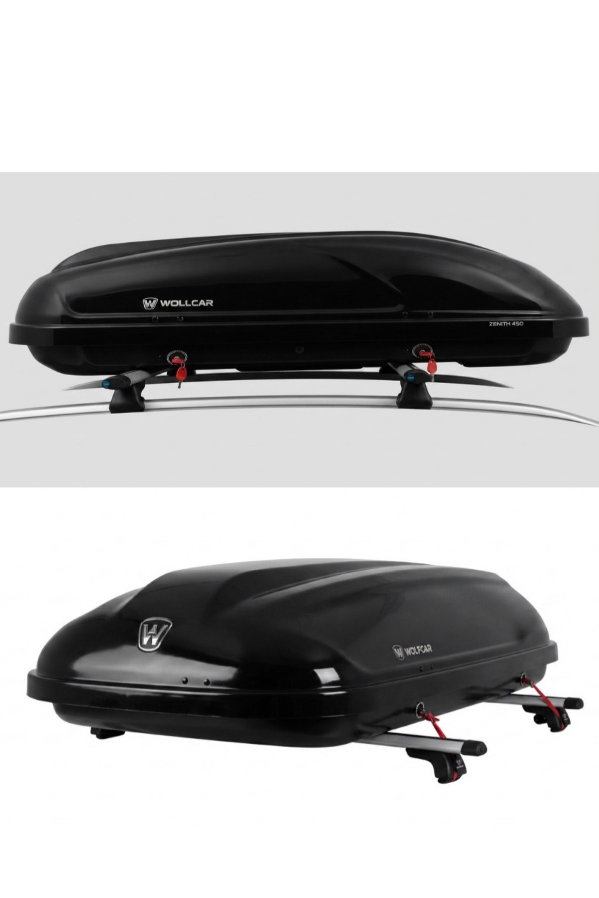 螻蛄 WOLLCAR ZENİTH 450 LİTRE SİYAH P.BLACK PORT BAGAJ car roof boxes
