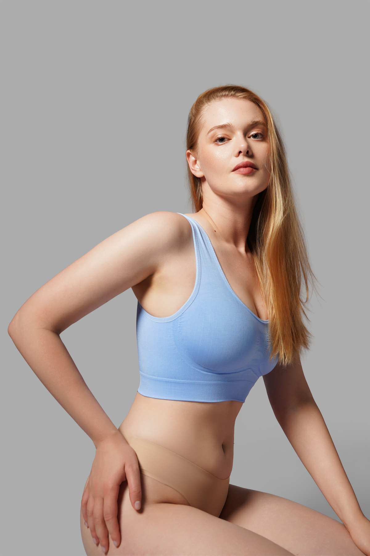 FİT WOMEN Göğüs Toparlayıcı Dikişsiz Seamless Büstiyer Korse, Kalın Askılı Pedsiz Balensiz Toparlayıcı Sütyen 5050 görsel 3