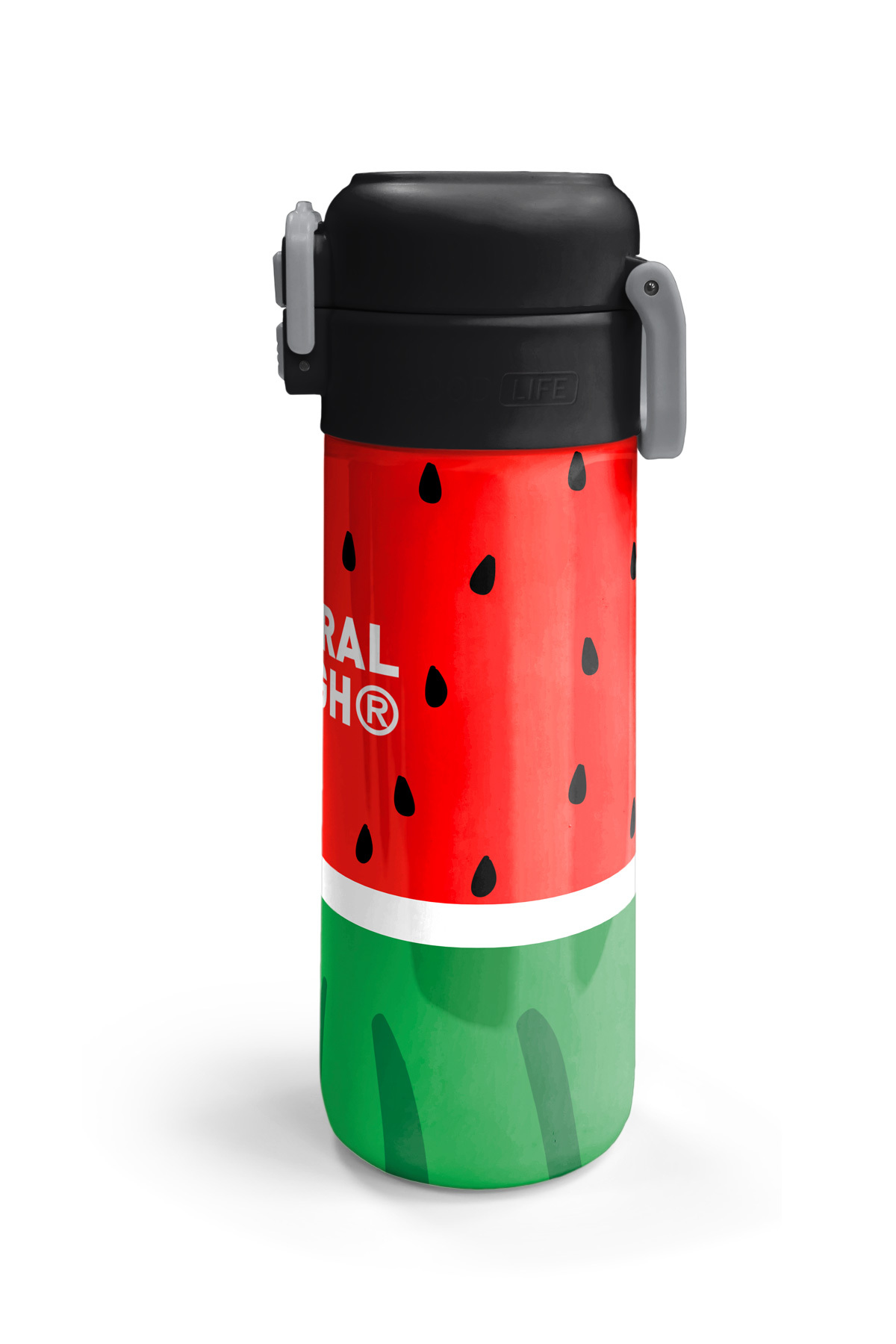 Kids Kırmızı Yeşil Karpuz Desenli Pipetli ve Direkt İçim Çelik Termos 500 ml 31866