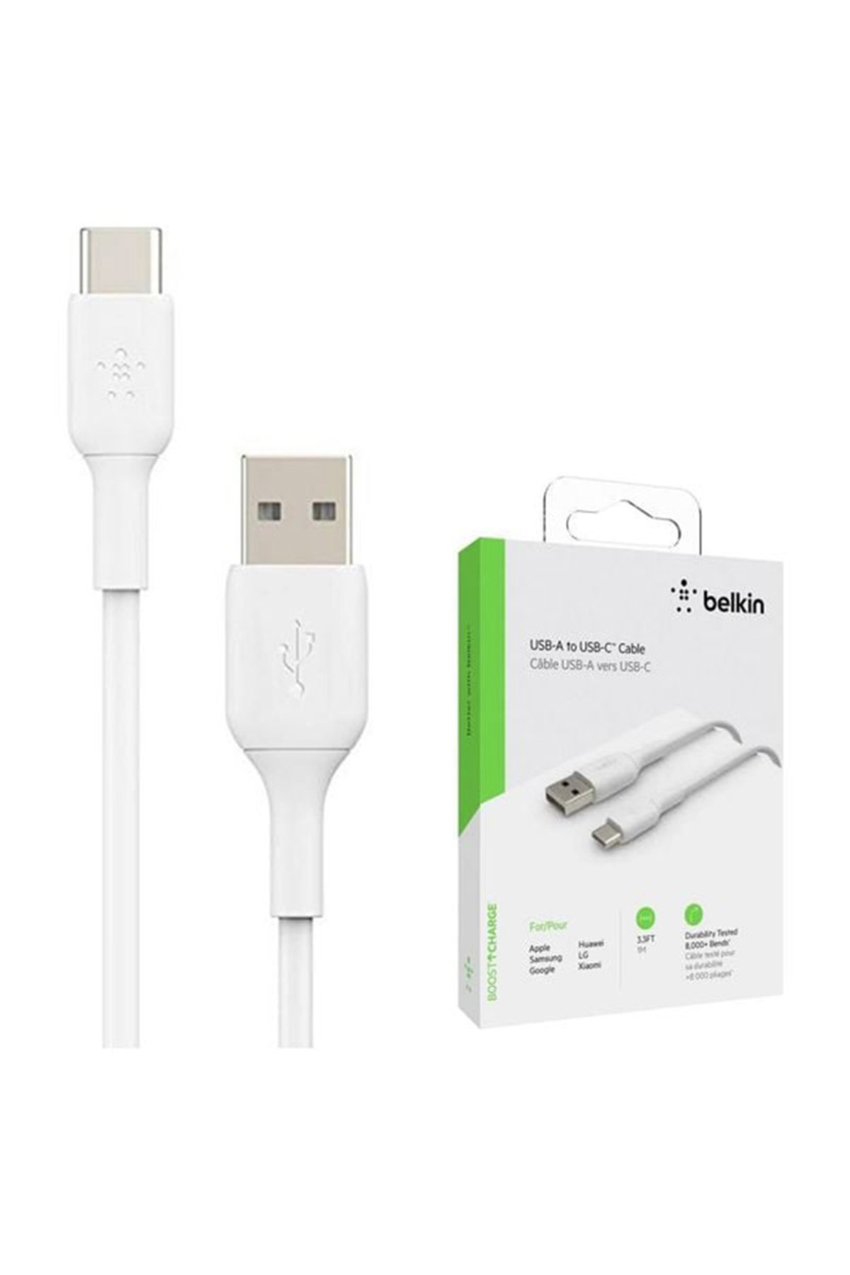 CAB001BT1MWH Type-C 1 Meter White Data & Fast Charging Cable