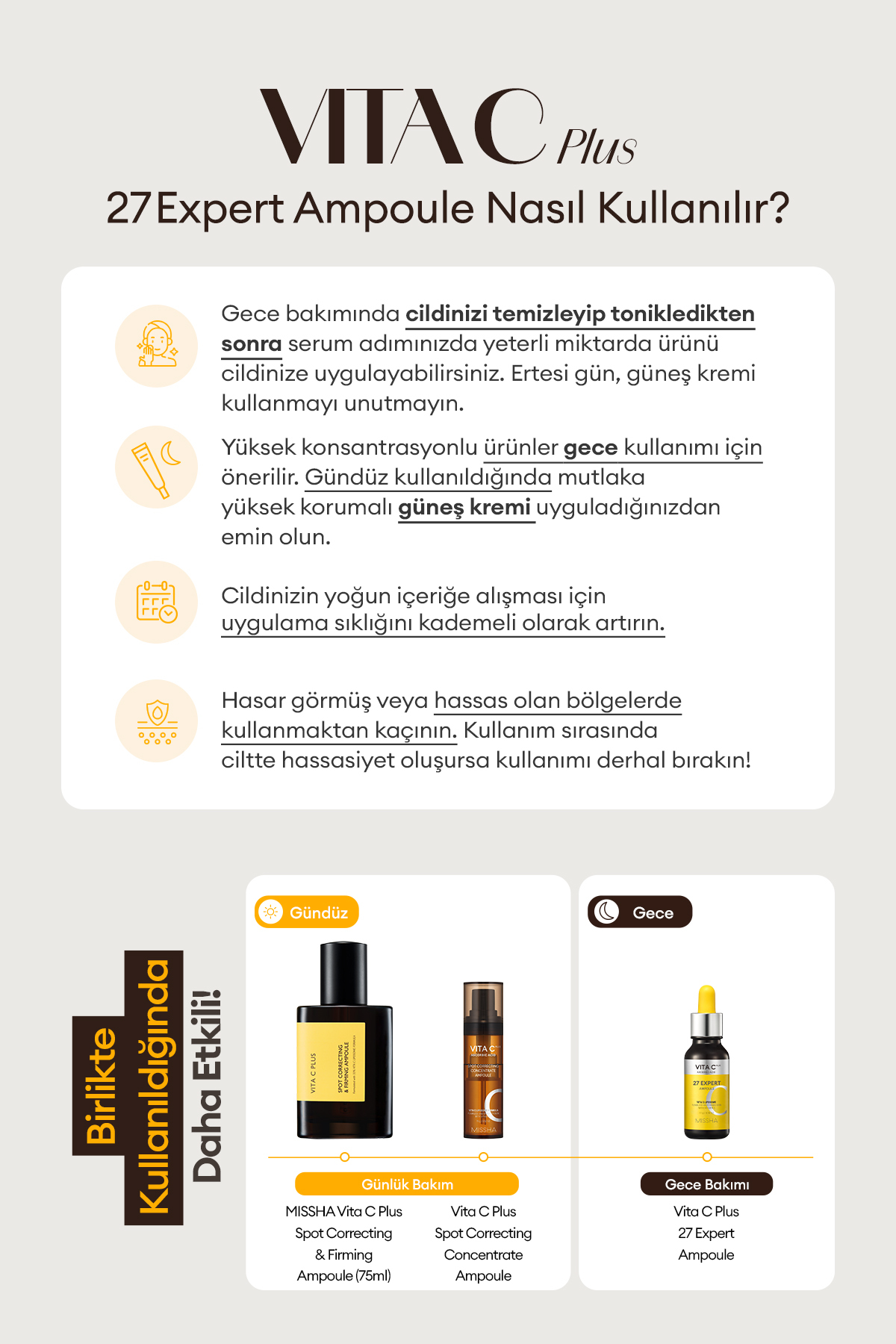 %27 Oranında Saf C Vitamini İçerikli, Leke Karşıtı, Aydınlatıcı Ampul Vita C Plus 27 Expert Ampoule — 8376 — تصویر 8 از 9