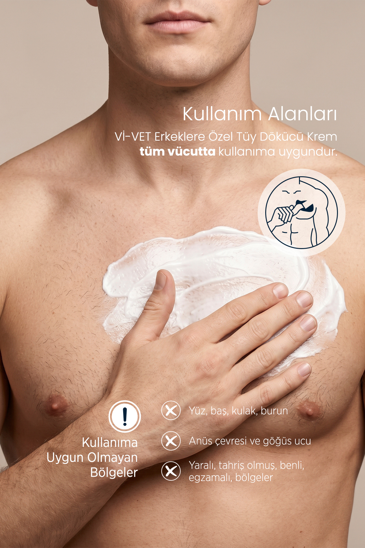 For Men Tüy Dökücü Krem Erkek 125 ml Tüm Ciltler İçin — viveterk1 — تصویر 4 از 8