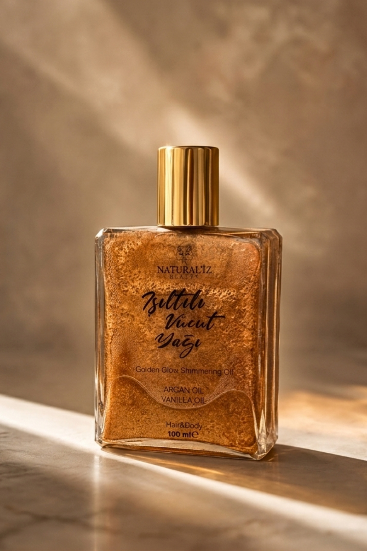 Natural'iz Beauty Işıltılı Besleyici & Nemlendirici Vücut Yağı - Bronz 100 ml — IVYB