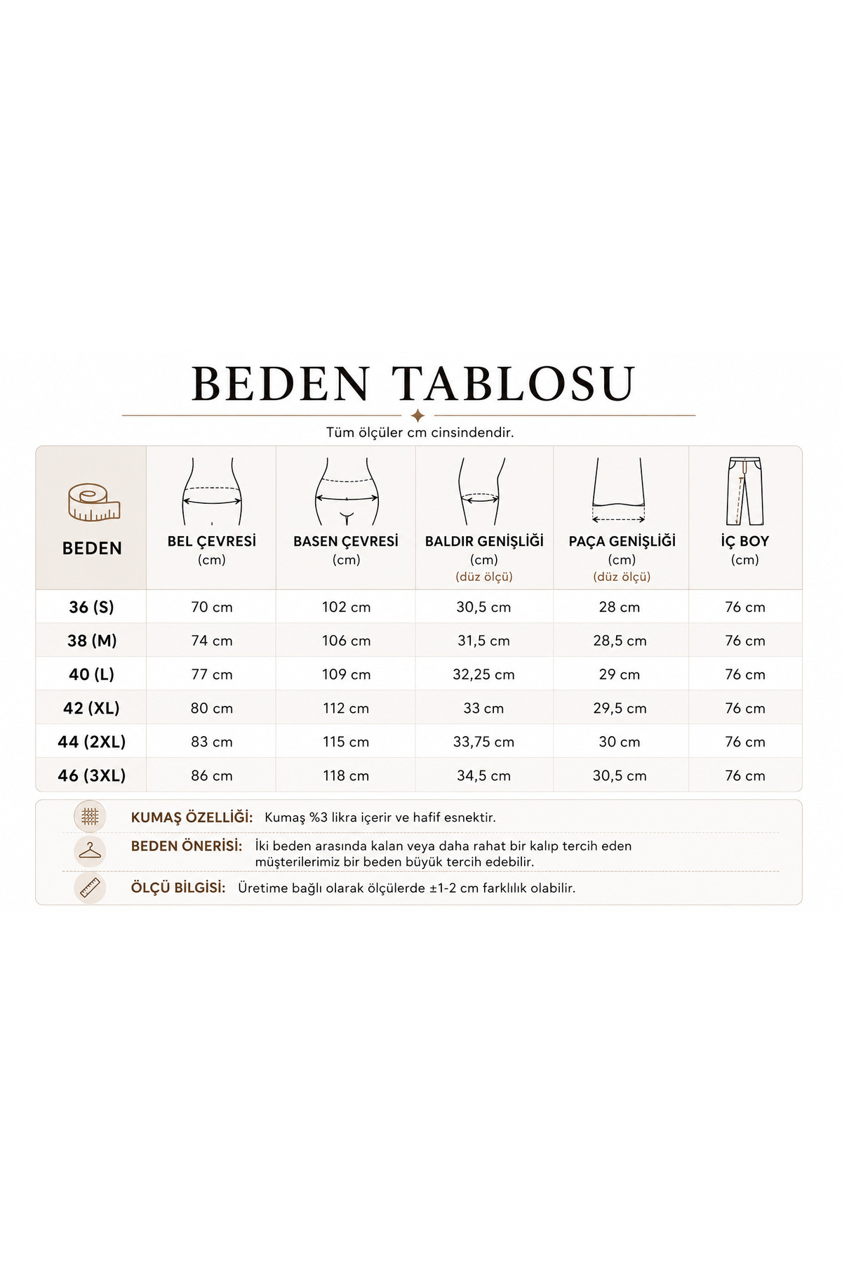glanour Beyaz Palazzo Pantolon Orjinal Kesim görsel 8