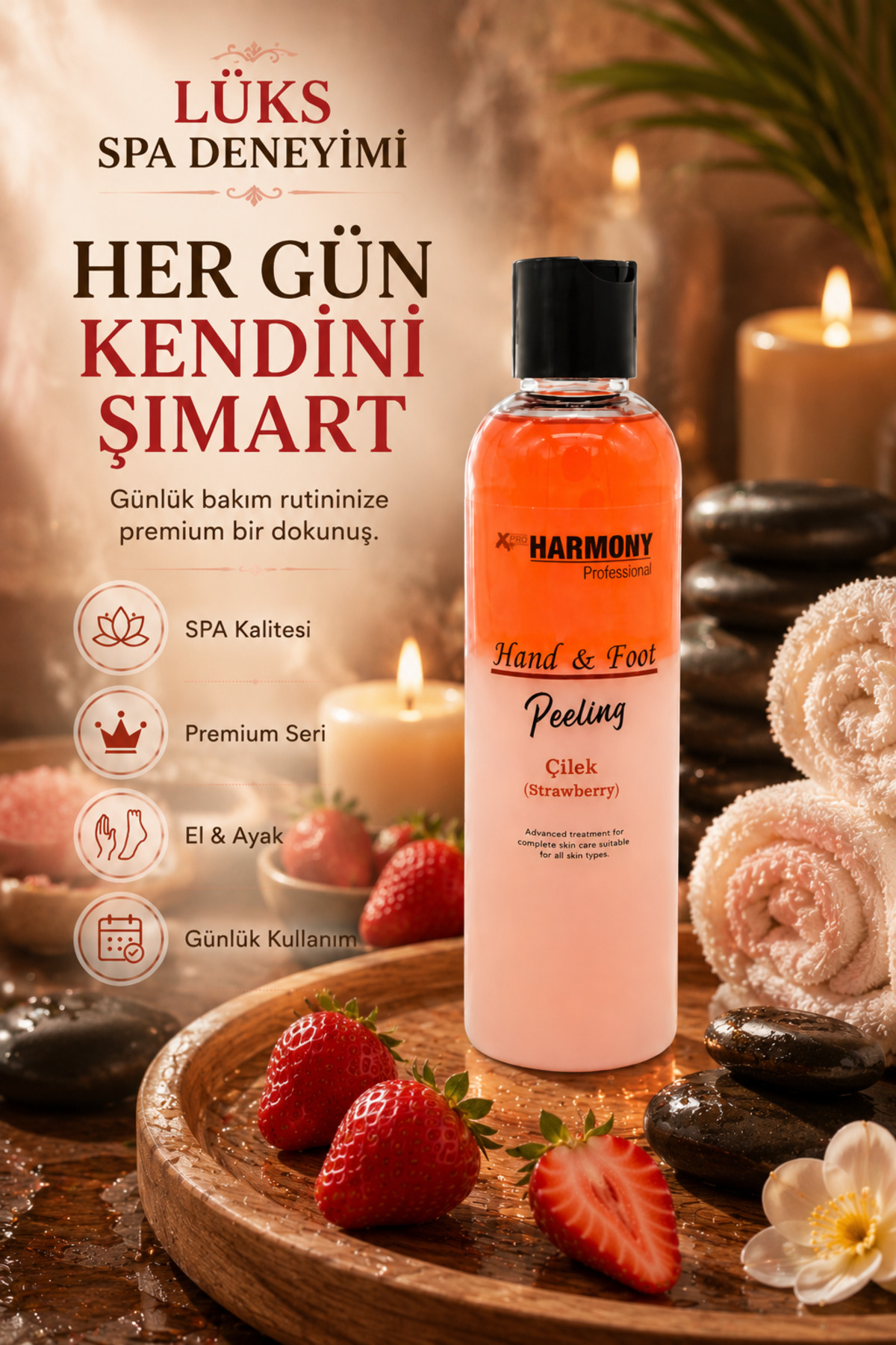 Hand & Foot Peeling Strawberry Çilek Aromalı El & Ayak Peelingi 250 ml — XPH-8682887911406 — تصویر 6 از 8