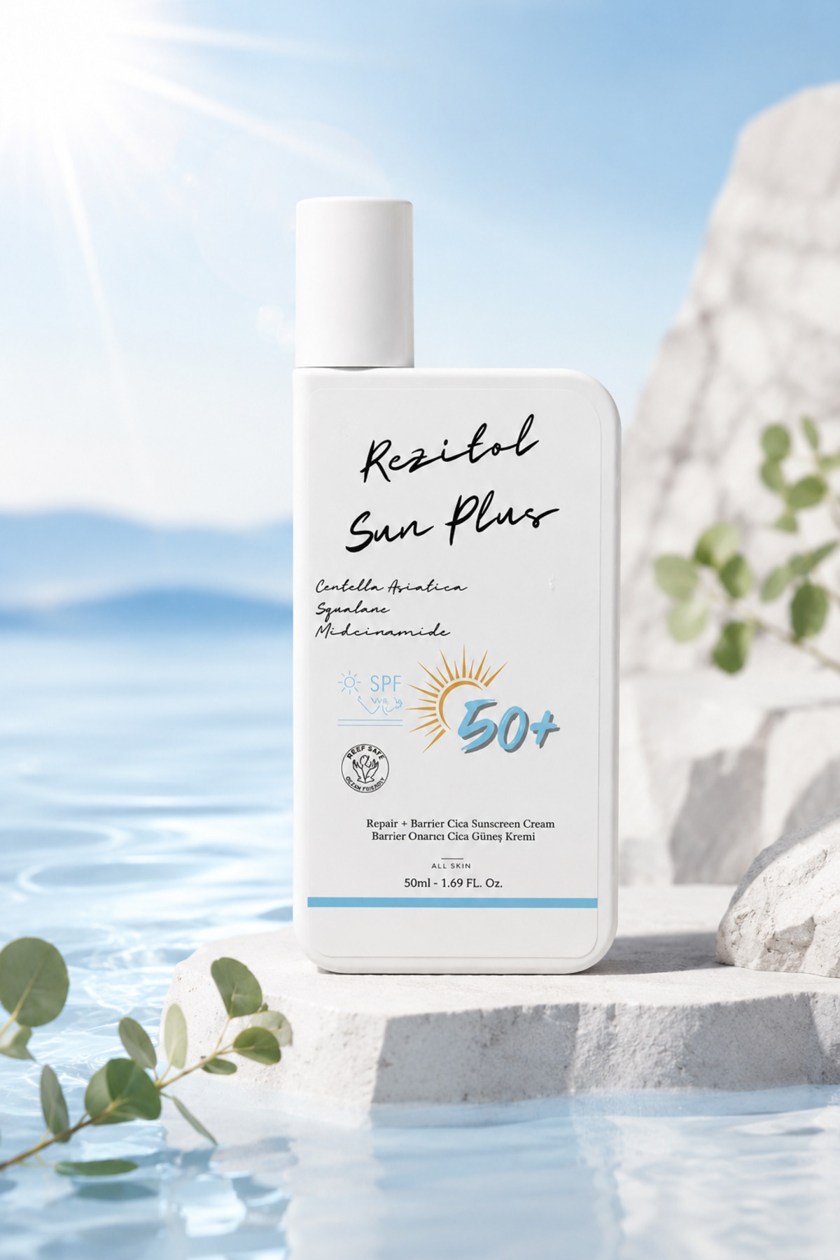 Rezitol Sun Plus Bariyer Onarıcı Cica Güneş Kremi 50ml SPF 50+ — SUN PLUS — تصویر 4 از 6