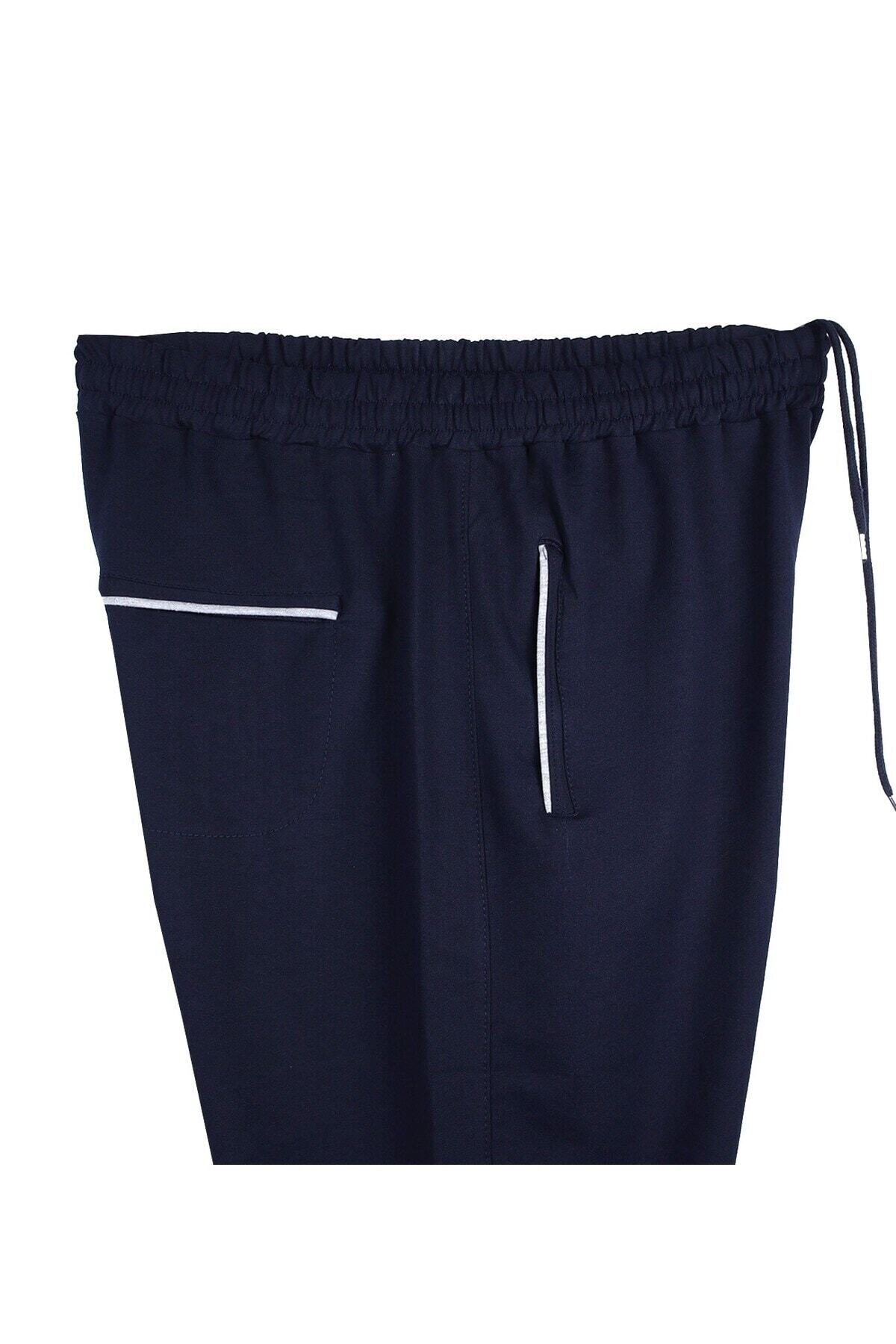 marufshop Erkek Büyük Beden Eşofman Alt 2 iplik Lacivert görsel 5