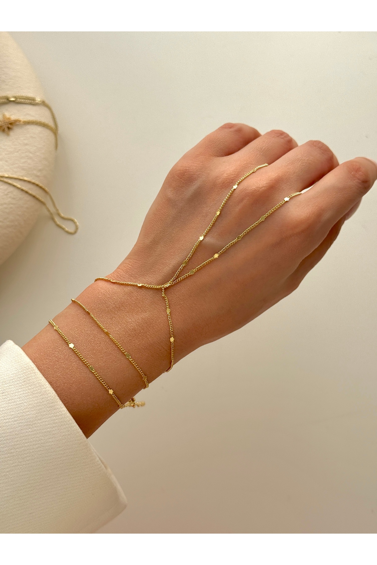 YOUES JEWELRY ÇELİK 14k Altın Renk Şahmeran Bileklik Gold Kadın Pullu Şahmeran görsel 4