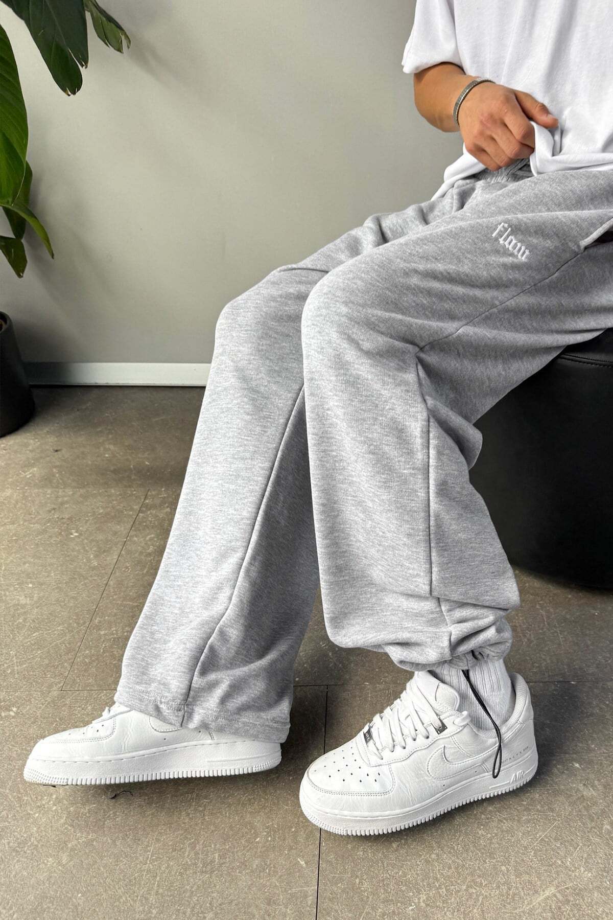 Flaw Wear Flaw Atelier Baggy Eşofman Altı Gri Melanj görsel 7