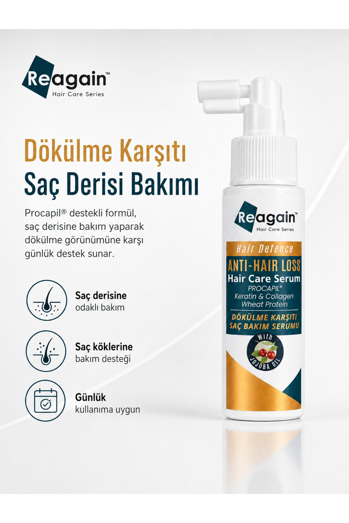 Procapil Kompleksli Güçlendirici Saç Derisi Bakım Serumu, Panthenol, Keratin ve Kolajen Destekli, 50 ml — KN0020 — تصویر 3 از 7