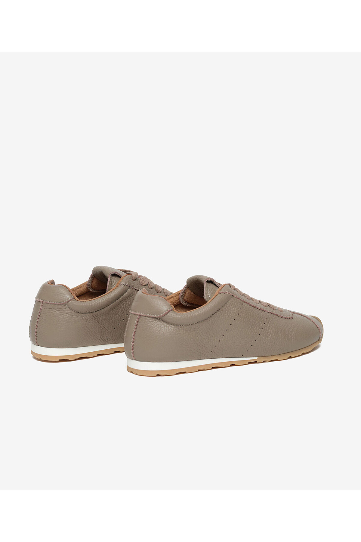 Greyder Kadın Vizon Hakiki Deri Sneaker Ayakkabı 4Y2SA59188 görsel 4