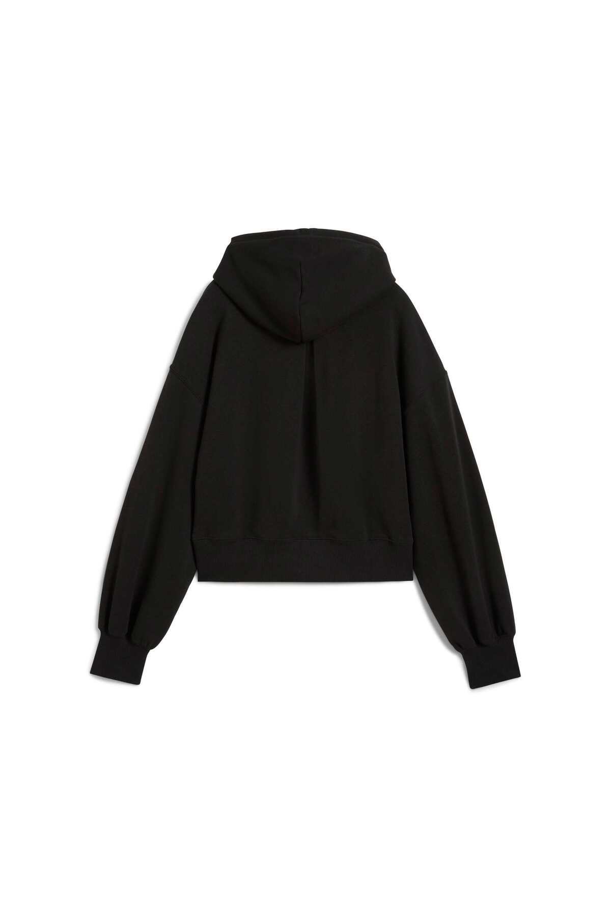 Puma WARDROBE ESSENTIALS Kadın Geniş Kesim Kısa Kapüşonlu SWEATSHIRT görsel 6