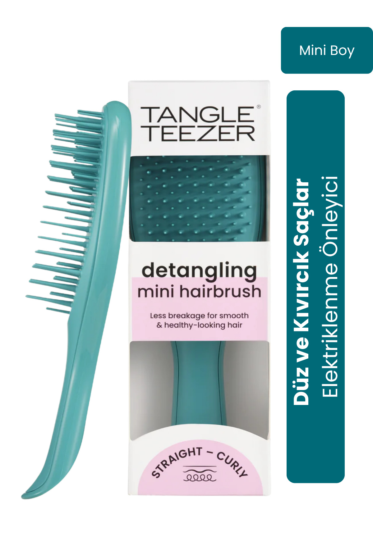 Tangle Teezer The Ultimate Detangler Mini Boy Tarak - Okyanus Mavisi (Düz ve Kıvırcık Saçlar) — سبز 5060926688909