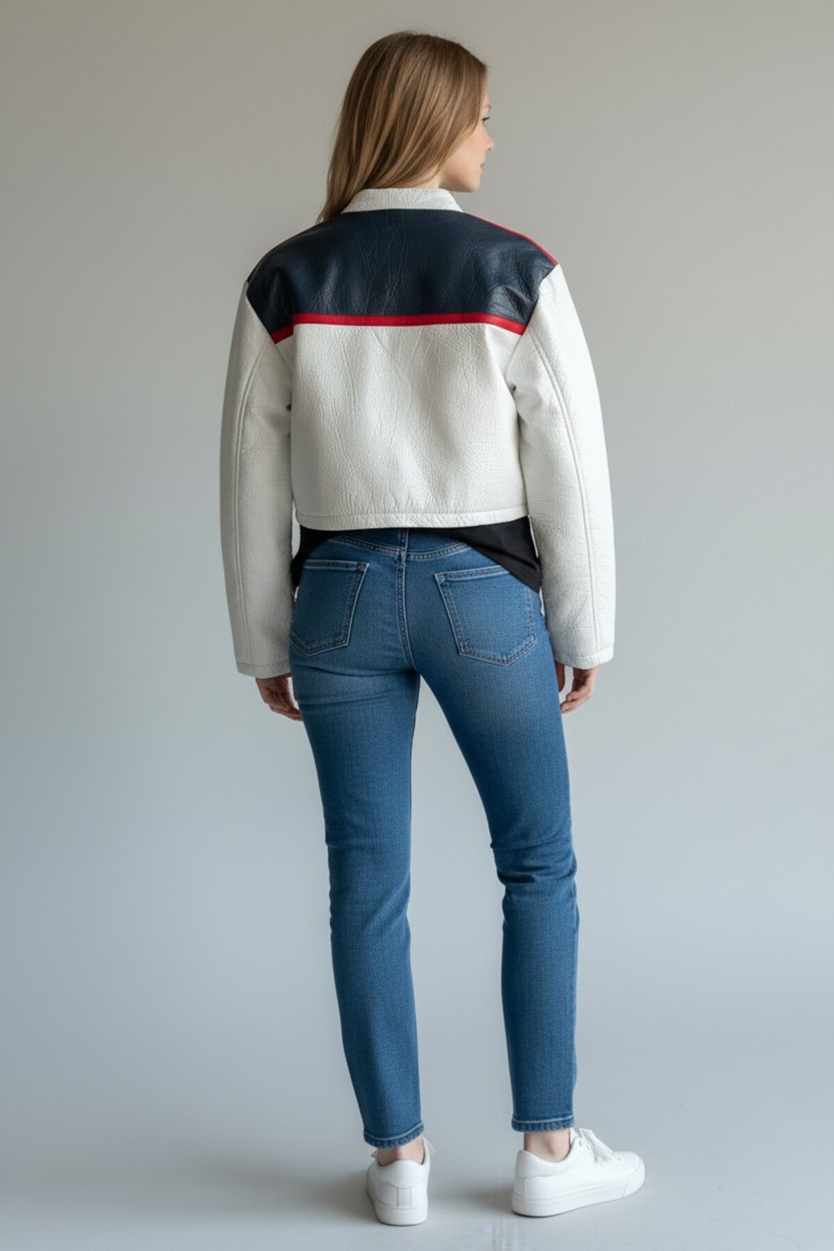 Maris Kadın Deri Detaylı Street Style Ceket görsel 2