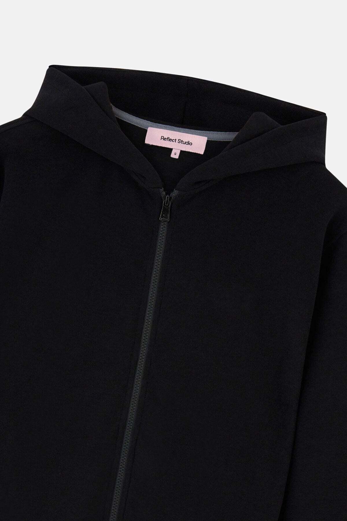 Reflect Studio Basic SuperSoft Full Zip Hoodie - Siyah görsel 2