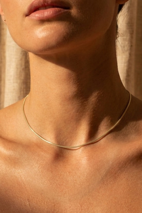Rua Jewelry XUPİNG Damgalı Yuvarlak Yılan Kadın Kolye 1 Mm Altın Renk | Karar...