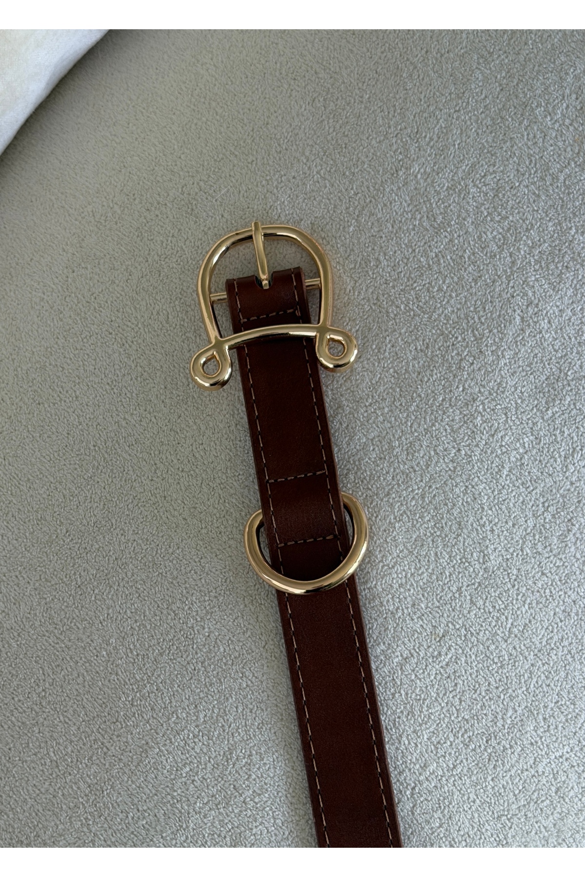 KİLİGİSTANBUL TABA, DİKİŞLİ KEMER (4,50 cm toka, 2 cm deri kalınlığı) görsel 2