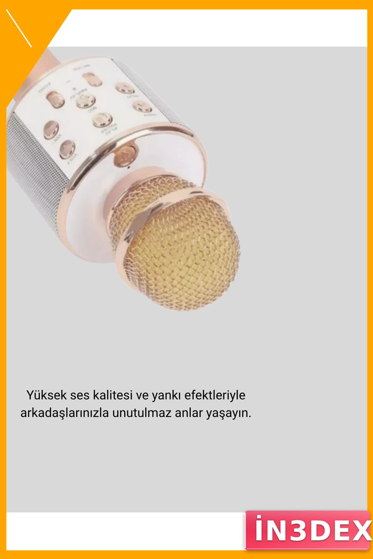 Kablosuz Karaoke Mikrofon USB AUX Bluetooth Hoparlör Parti Eğlence