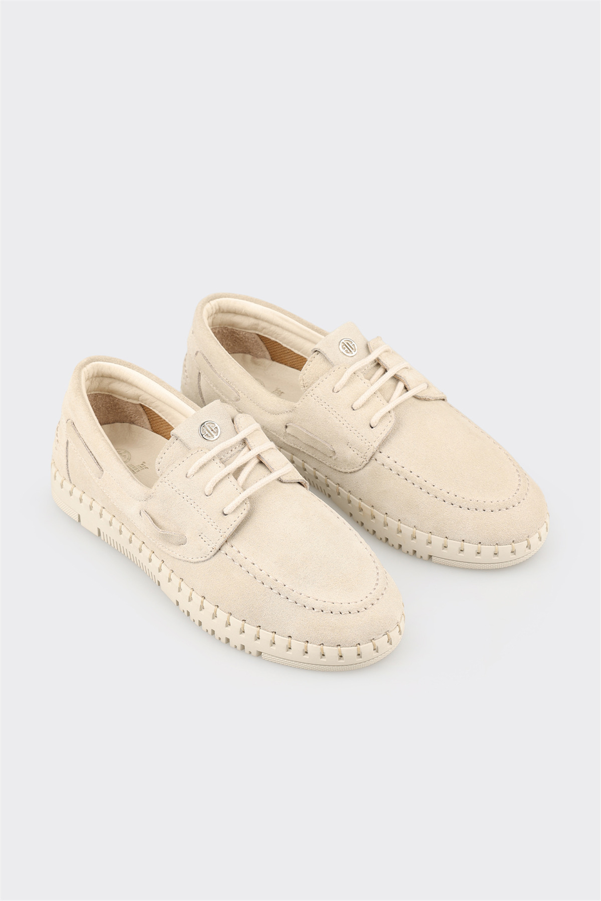Elle Shoes Bej Deri Kadın Günlük Ayakkabı görsel 2