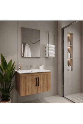 Creavit D20 Banyo Dolabı Seti Çekmeceli 65 Cm Everest