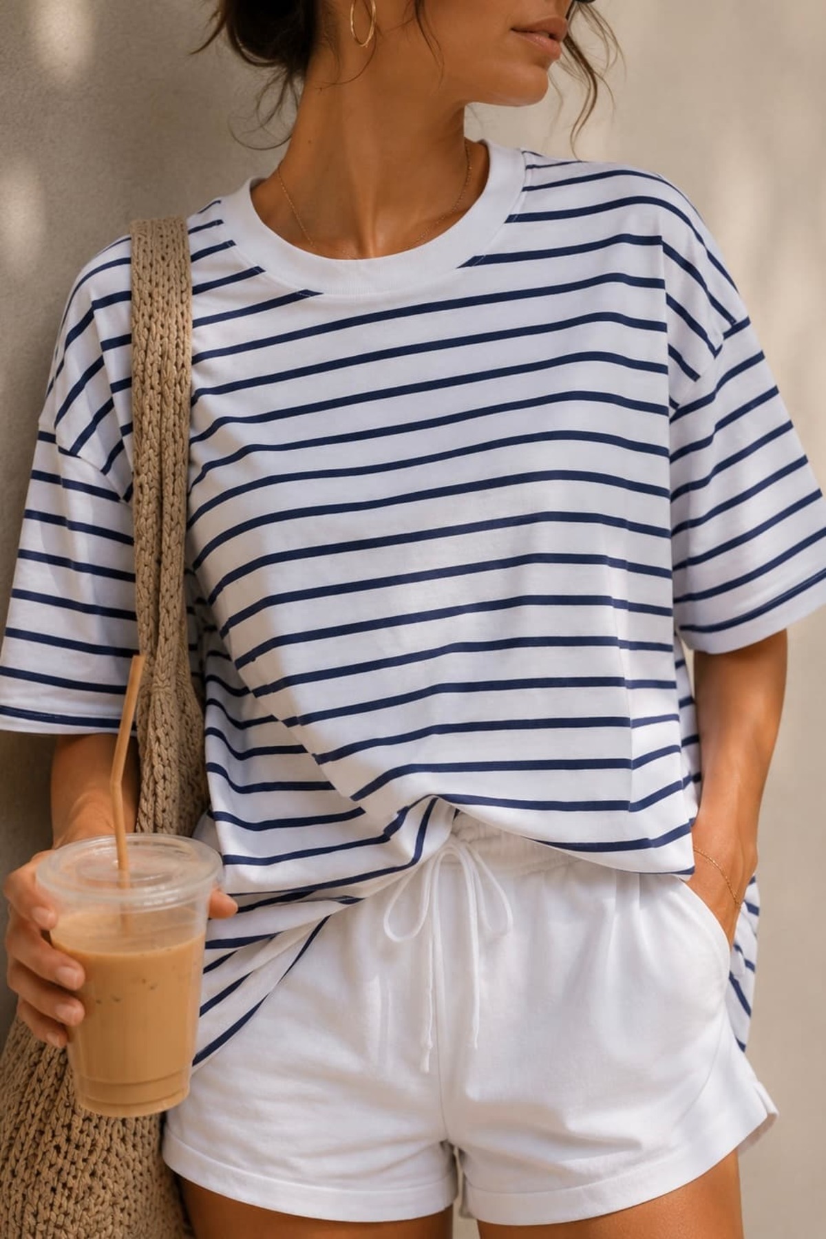 bb butik basic %100 Pamuk Oversize Tişört MY3535 görsel 6