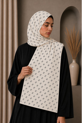 Palmyra P Desen Monogram Soft Şal