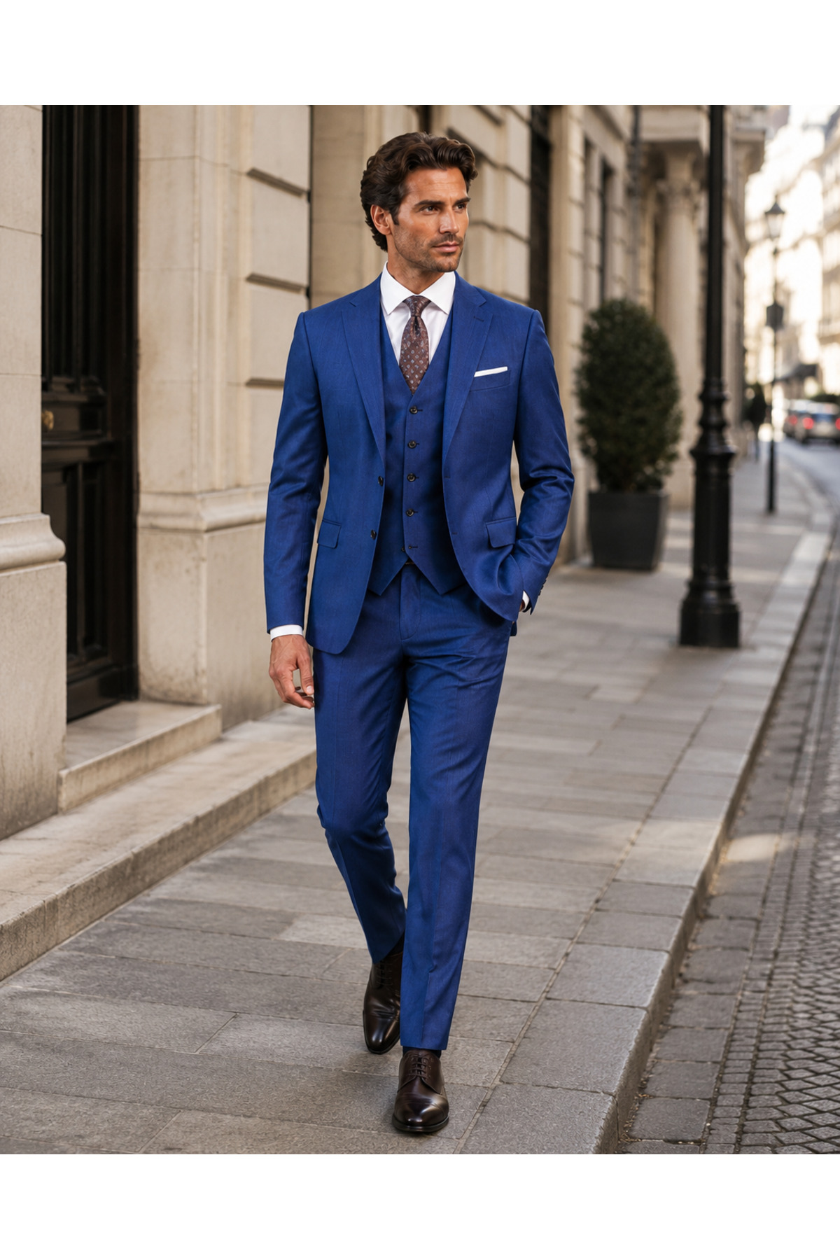 کت و شلوار مردانه – Slim Fit Premium Classic Elegance — سرمه‌ای 57-2543/113-0701 — تصویر 3 از 5