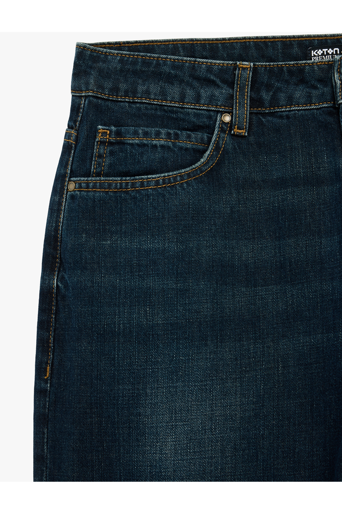 Koton Regular Fit Normal Bel Cepli Pamuklu Tapered Jean Pantolon - Joe Jean görsel 7