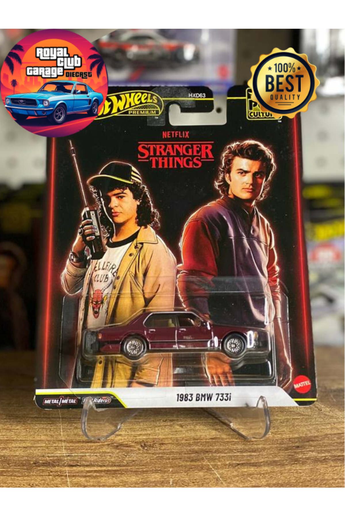 HOT WHEELS 1983 BMW 733i - STRANGER THINGS - POP CULTURE - PREMIUM