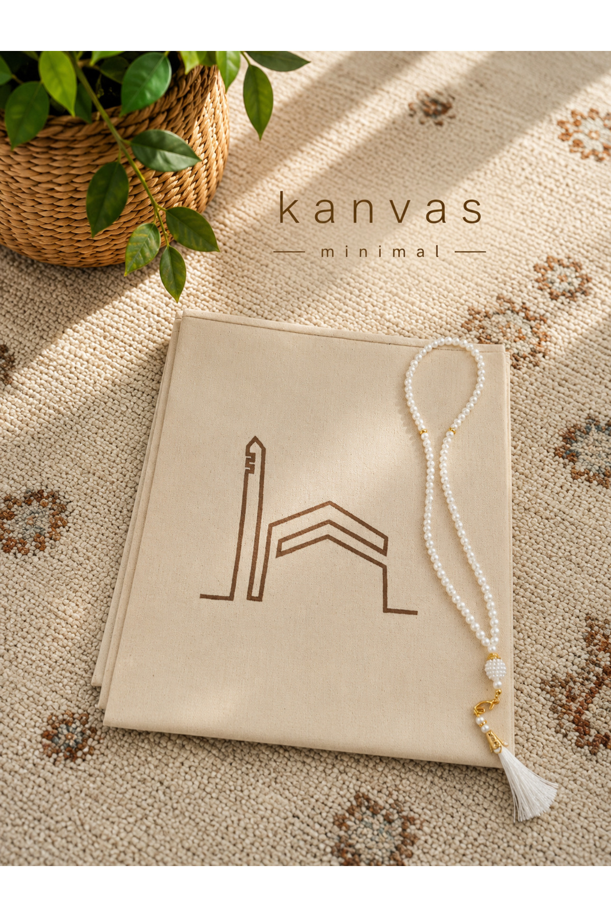 Minimal Embroidery Embroidered Canvas Prayer Sheet - Dowry Prayer Holder - Portable