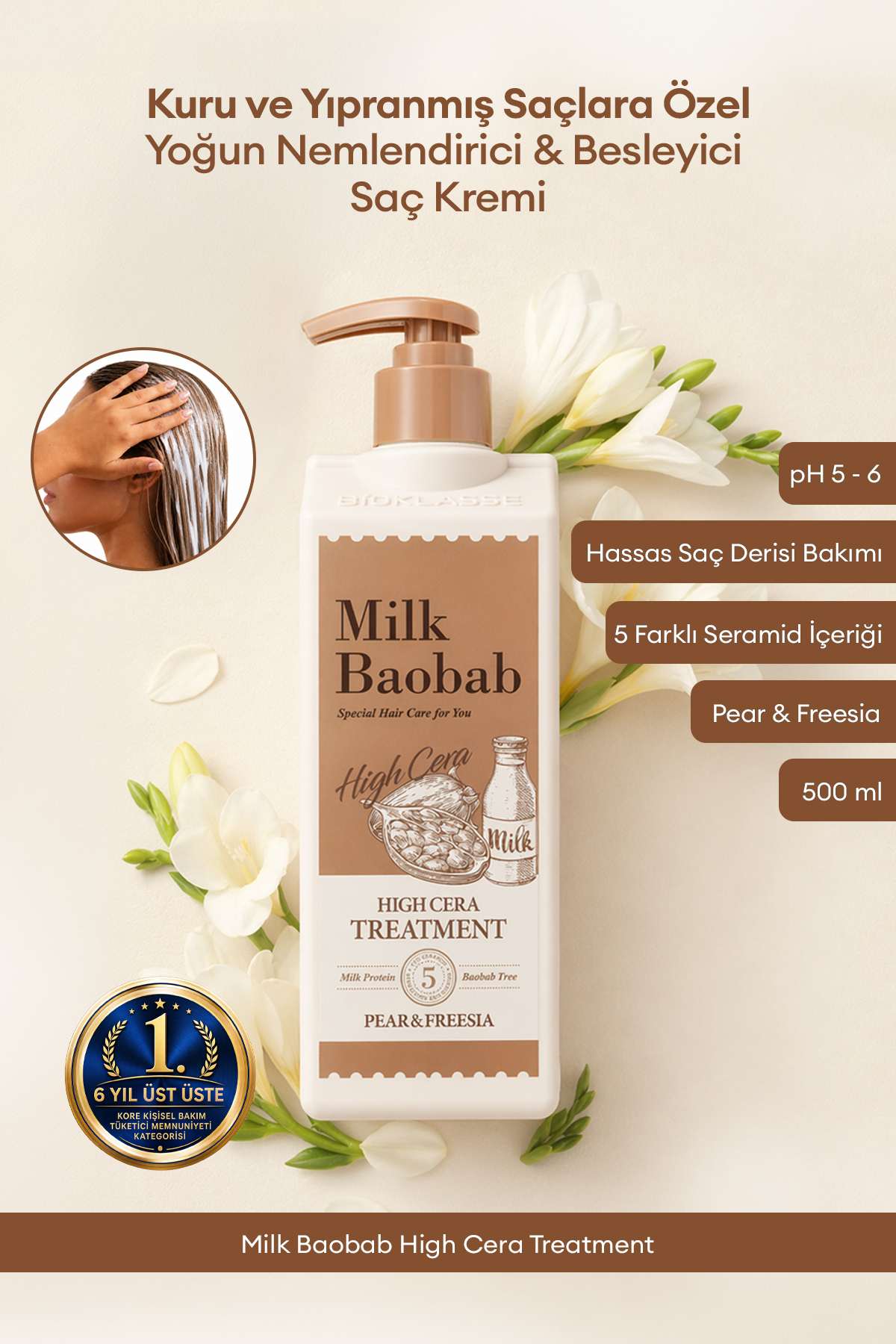 Milk Baobab Yoğun Nemlendirici & Besleyici Saç Kremi High Cera