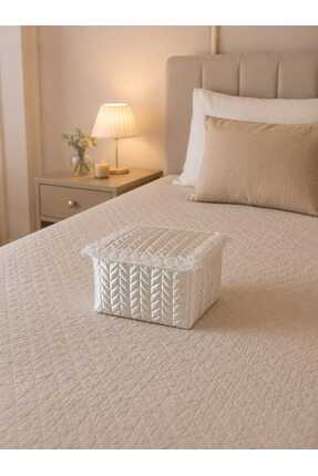 ELFİNA HOME PREMIUM ÇEYİZLİK KAZAYAĞI DESENLİ MİNİ HURCU