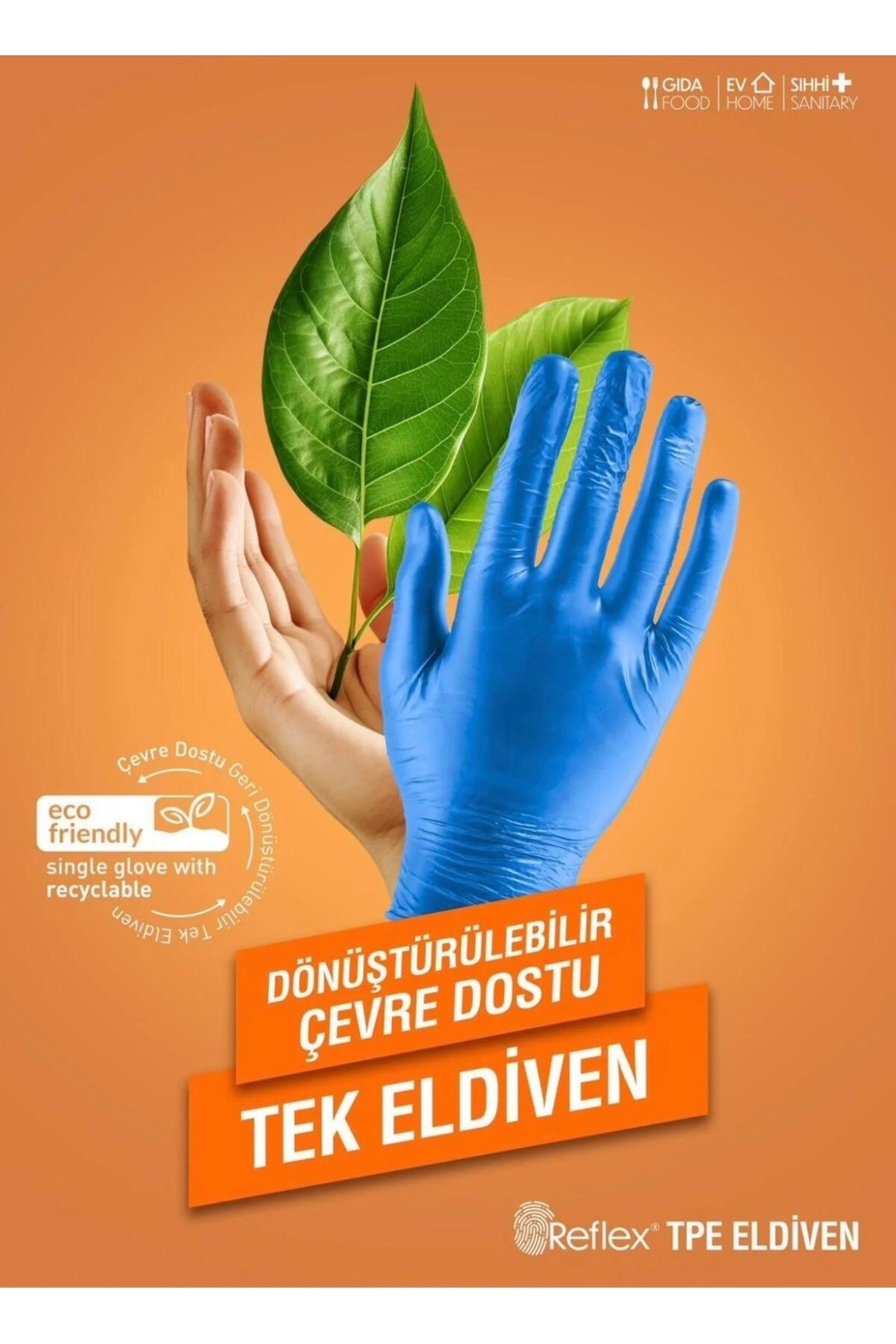 REFLEKS SLIM FIT GLOVE ELDİVEN SMALL 100 adet görsel 2