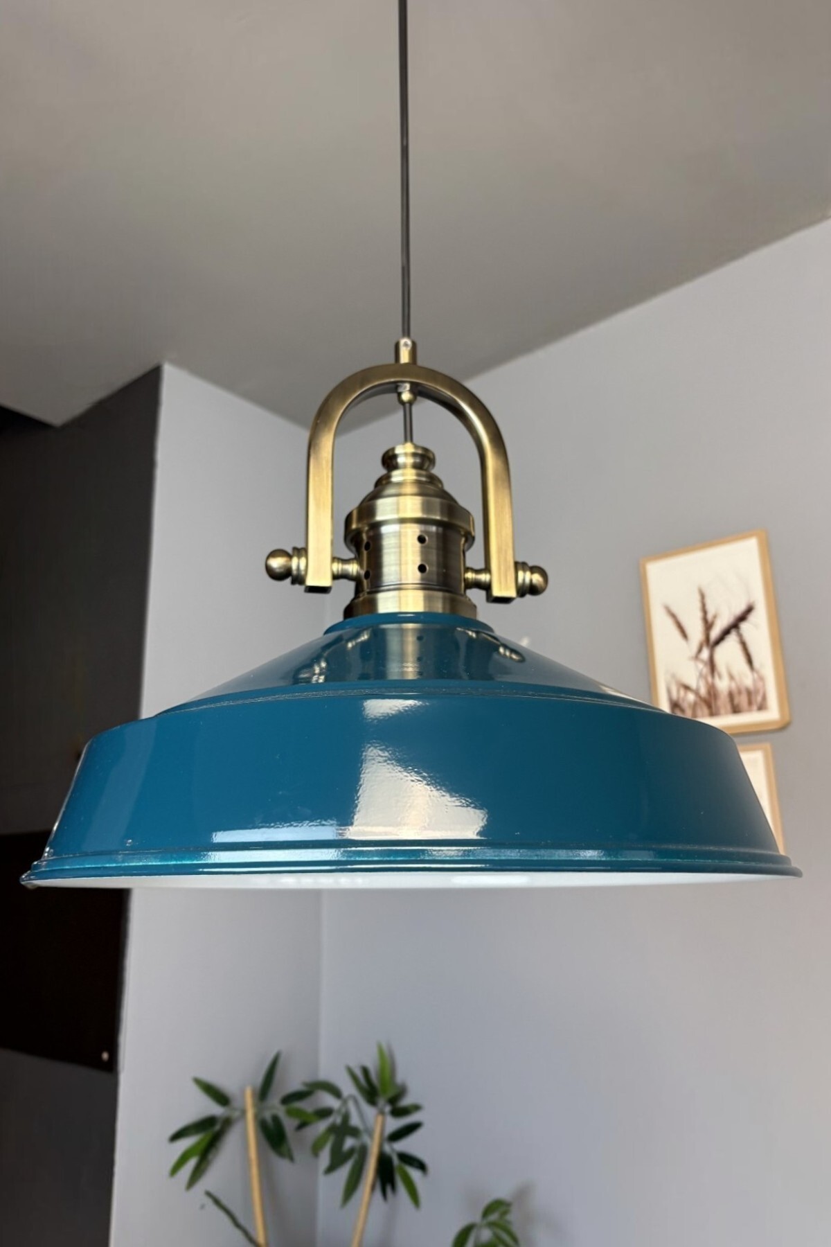 Noble Sea Green Single Chandelier Sailor Antique Headboard Retro Pendant Lamp Restaurant Living Room Lighting