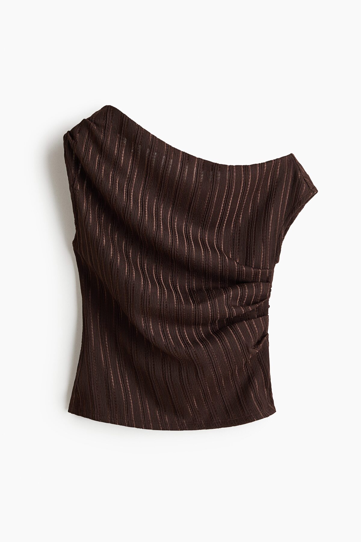 H&M  Tek Omuzlu Tekstüre Üst - Görsel 4