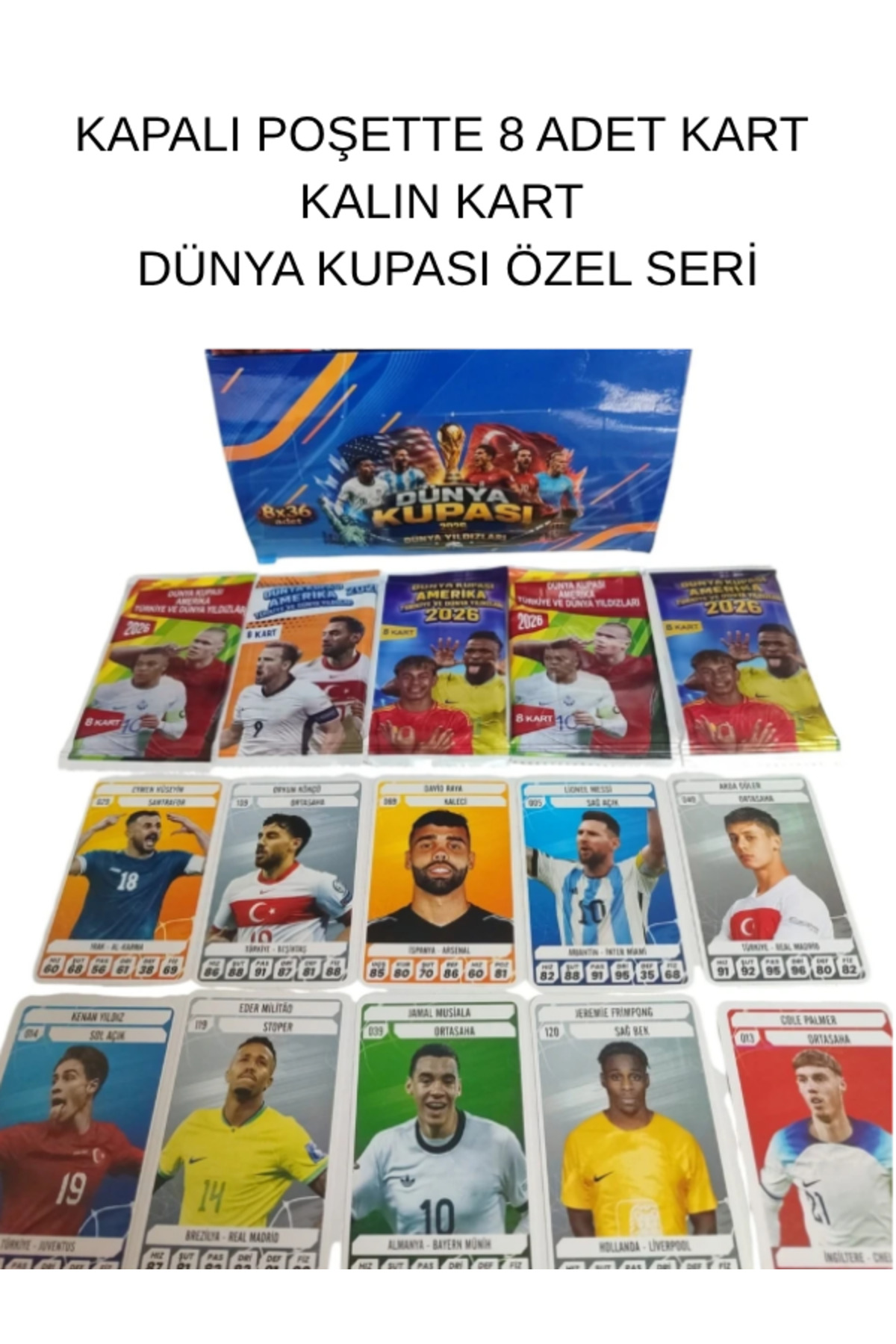 BalonKasaba FIFA World Cup 2026 Kart Paketi 8 Adet Futbolcu Kartı