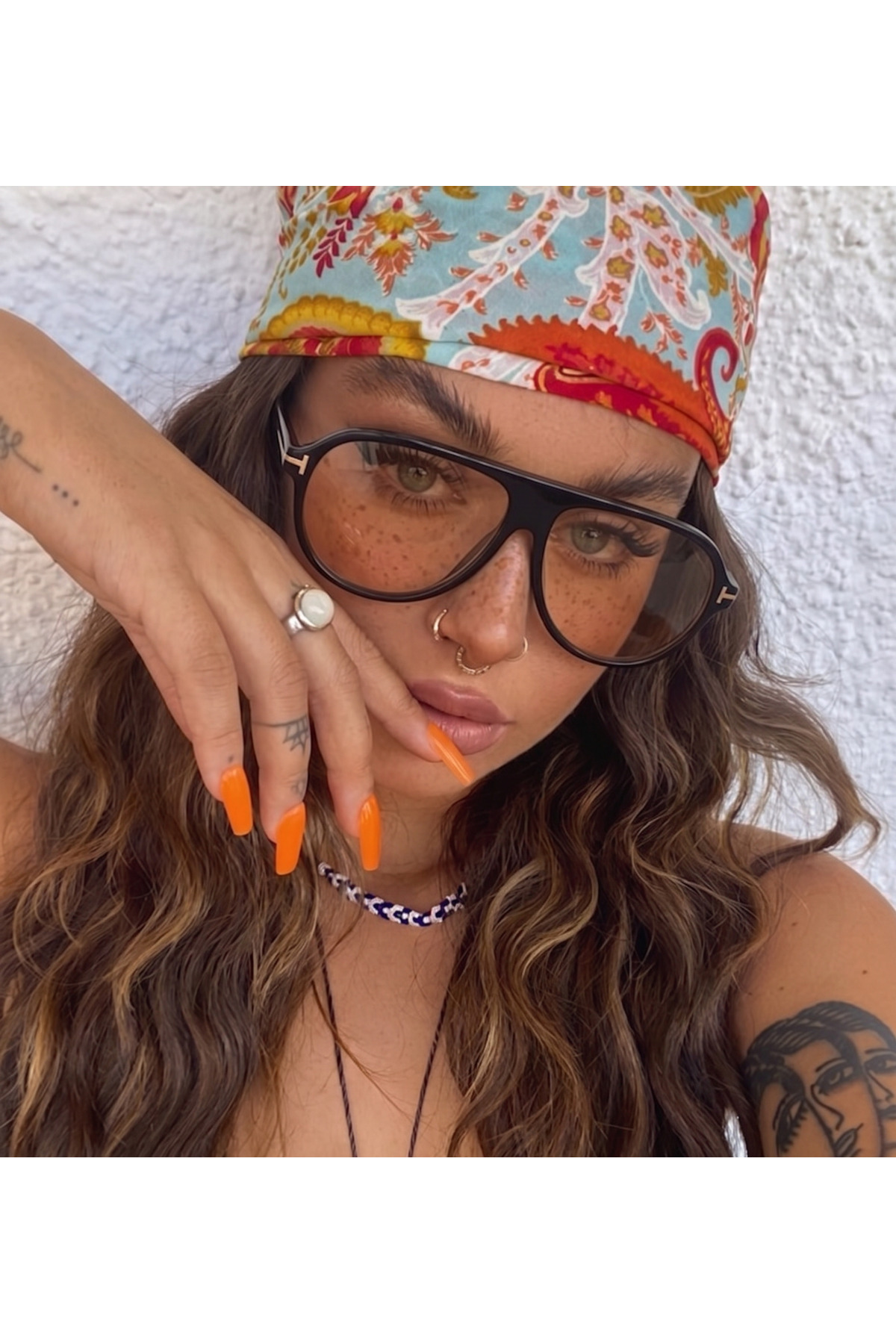 Koi Eyewear Siyah Çerçeve Nude Cam Pilot Mavi Işık Korumalı Gözlük görsel 5