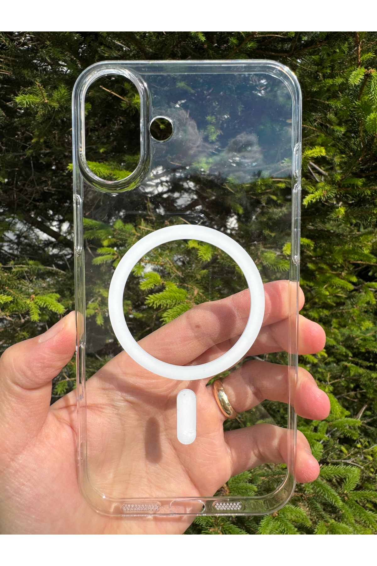 iPhone 16 Plus Uyumlu Kılıf İnce Sert Sararmaz Magsafe Kamera Kenarı Korumalı Şeffaf Dayanıklı Kapak