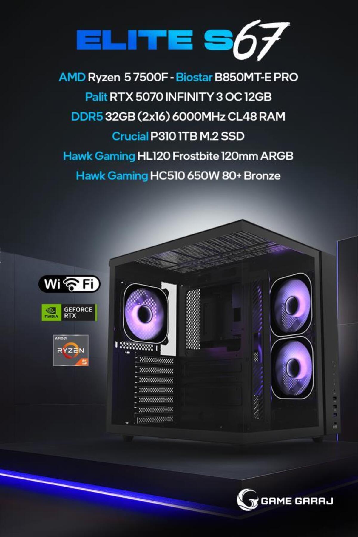 PALIT RTX5070 Infinity 3 12GB GDDR7 192Bit Siyah Bilgisayar