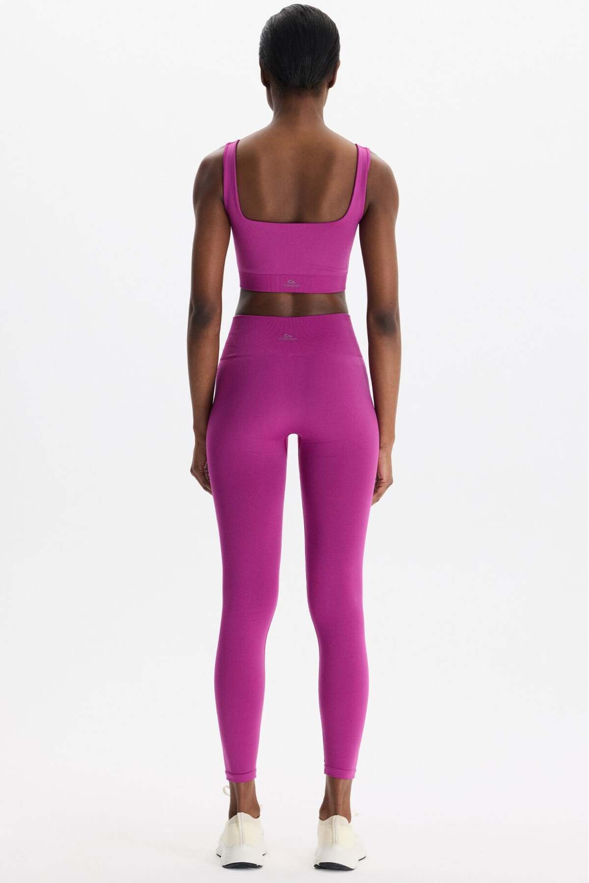 COMEUP Basic Spor Hafif Tayt Magenta görsel 5