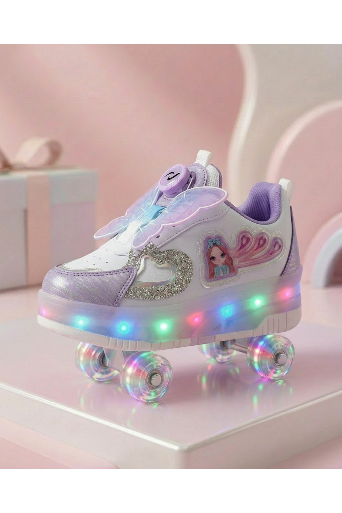Lighted Skating Shoes - Orthopedic Sole Children's Wheeled Shoes - Skating Shoes