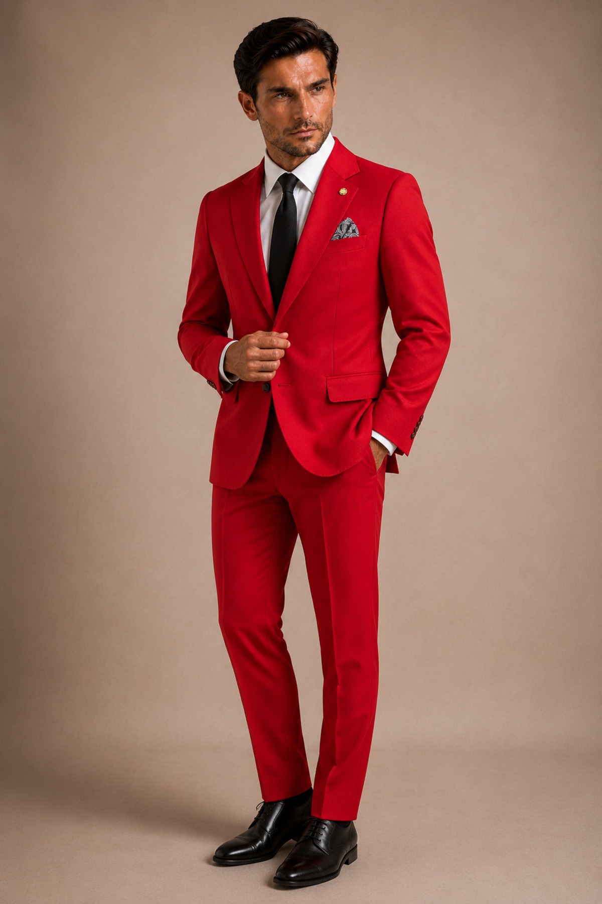 The Tailor Classics Erkek Klasik Takım Elbise - Erkek Pantolon Ceket - Dikiş Detaylı Çift Yırtmaçlı Takım Elbise görsel 8