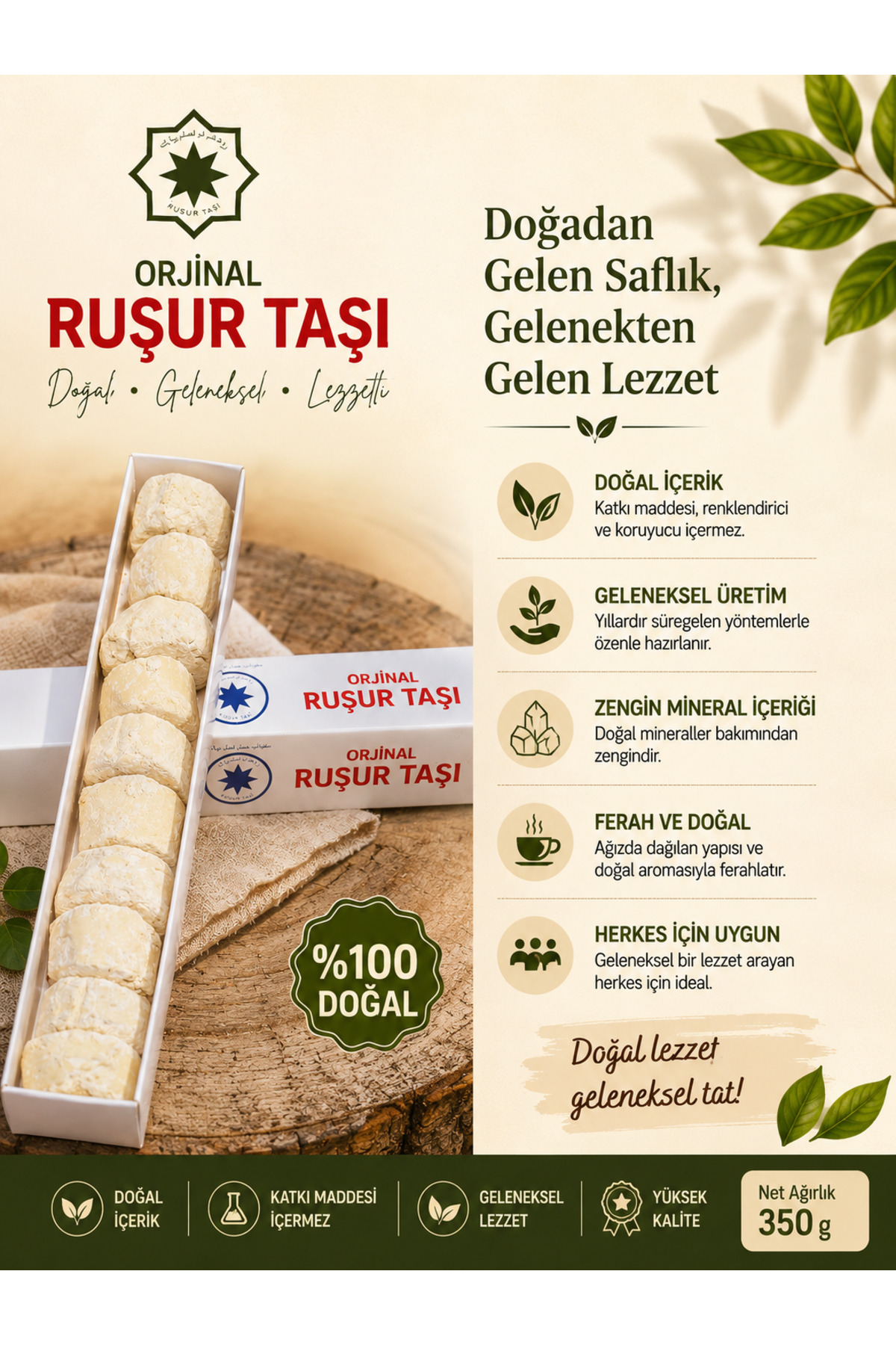 سنگ طبیعی روسور، مراقبت از صورت و پوست، سنگ مراقبت زیبایی سنتی، ۱ جعبه ۱۰ عددی — rusurstonebox — تصویر 2 از 2