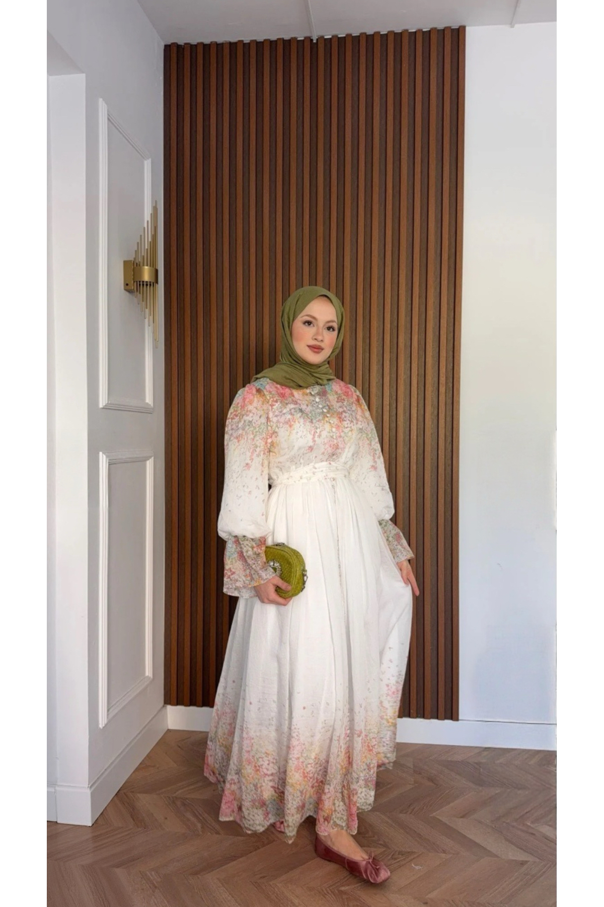 Generic Brands Floral Princess Model Imported Hijab Dress