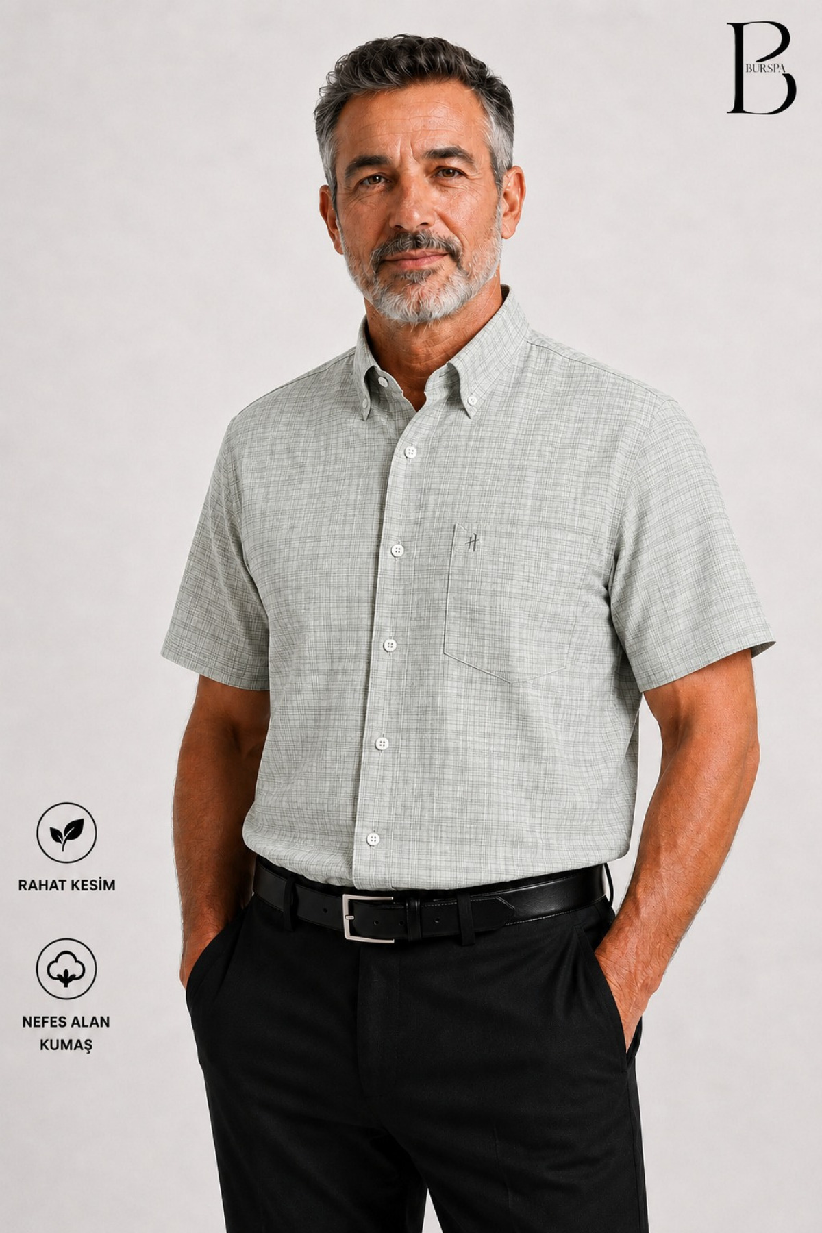 Casual Cut Classic Men's Dad Plaid Short Sleeve Cotton Summer Shirt