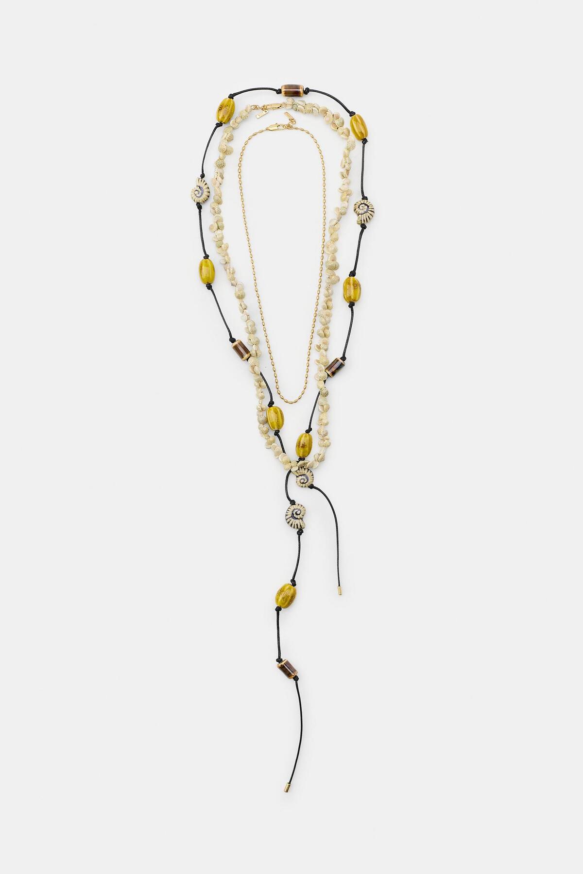 ZRA Model Charm Detailed Summer Collection Premium Multiple Charm Necklace Set