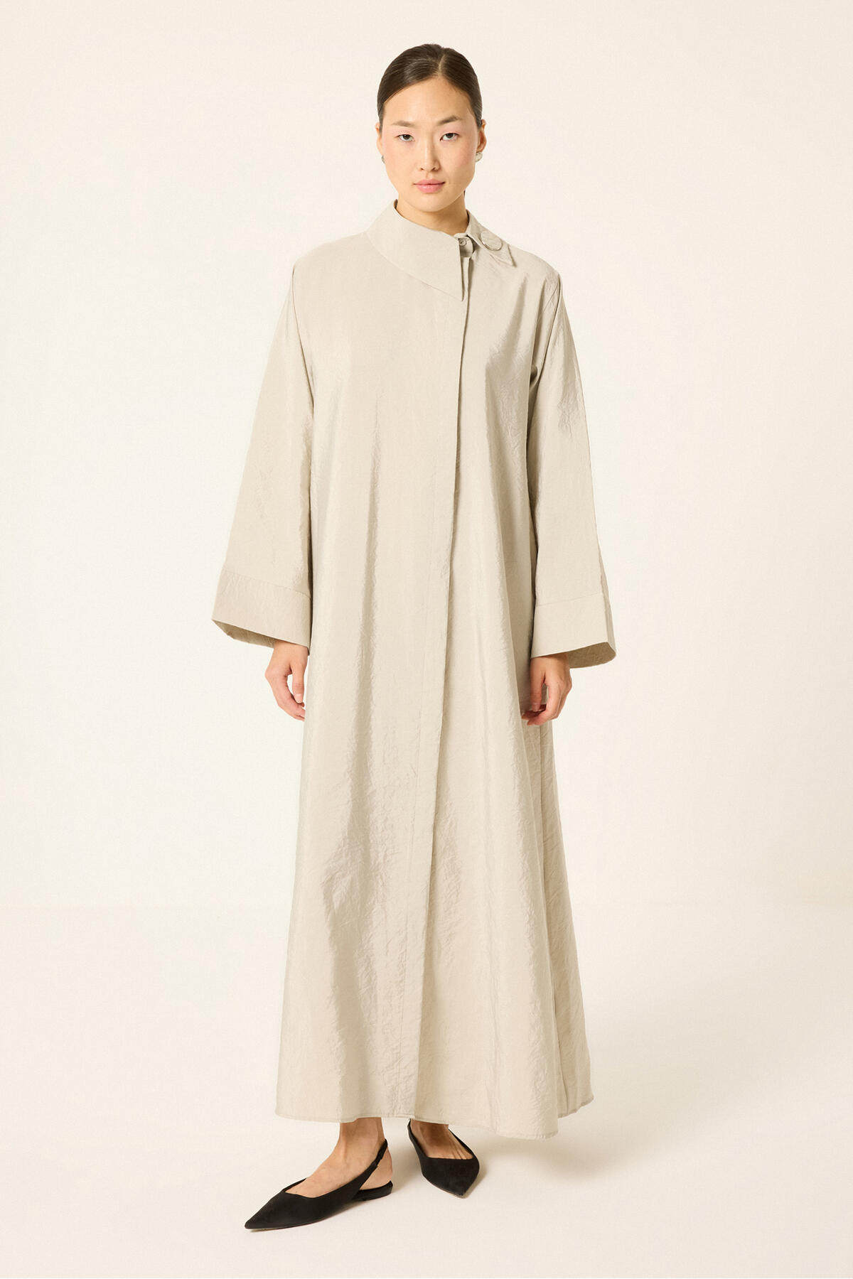 Touche Prive Wide Collar Detail Maxi Dress
