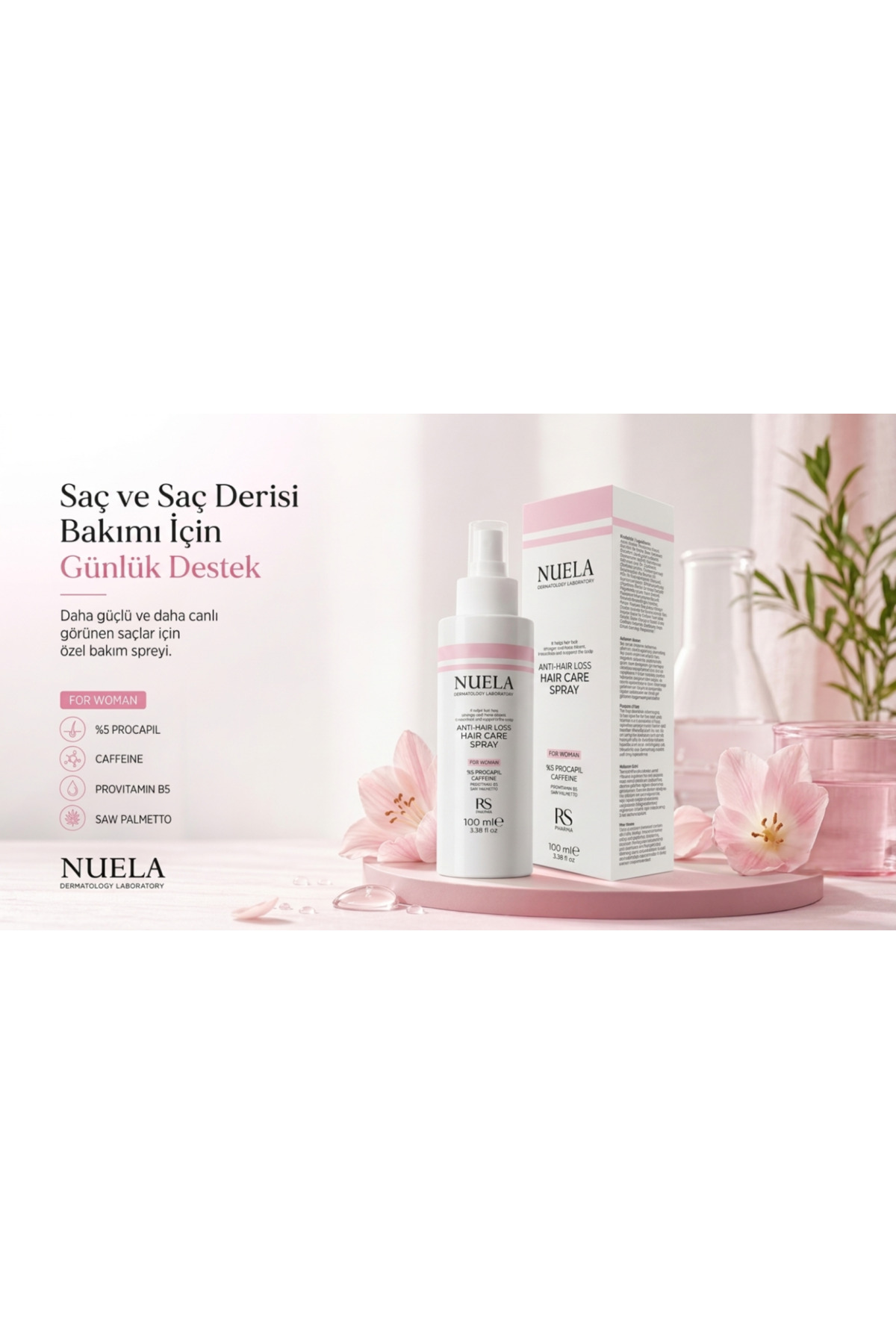 Saç Dökülmesine Karşı Bakım Spreyi – Kadınlar İçin (100 ml) — 25896314 — تصویر 3 از 3